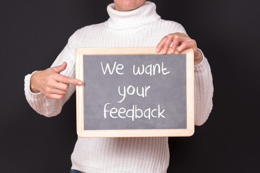 We Want your Feedback Chalk Board Blackboard Sign