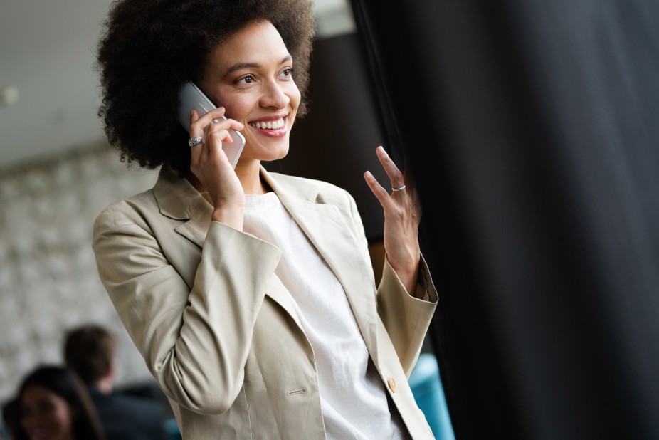 Businesswoman Business Woman Phone Corporate Sales Call Business