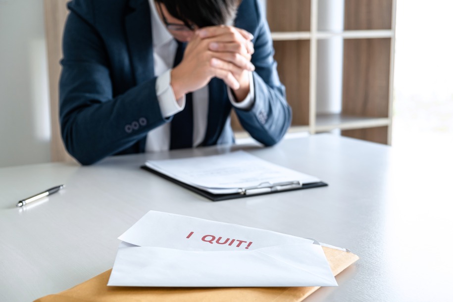 Employee Letter I Quit Resignation Tired Exhausted Man
