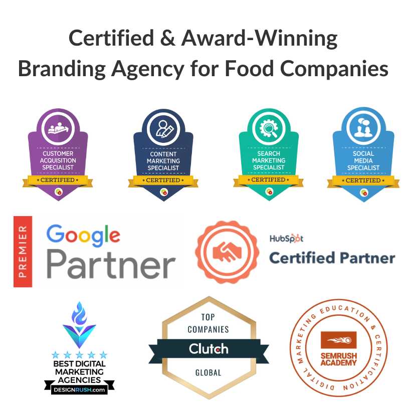 Award Winning Branding Agencies for Food and Beverage Companies Awards Certifications Firms