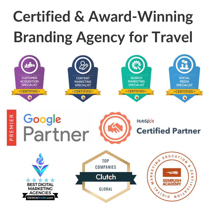 Award Winning Branding Agencies for Travel and Tourism Companies Awards Certifications Firms
