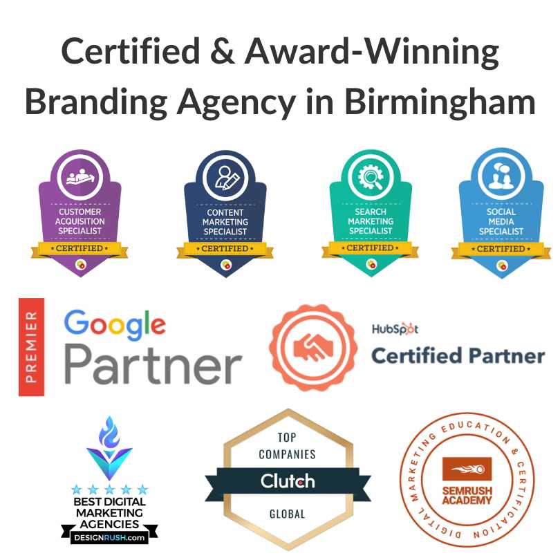 Award Winning Branding Agencies in Birmingham Awards Certifications Companies Firms
