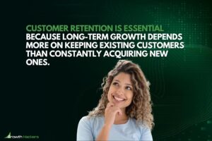 Customer retention is essential because long-term growth depends more on keeping existing customers than constantly acquiring new ones