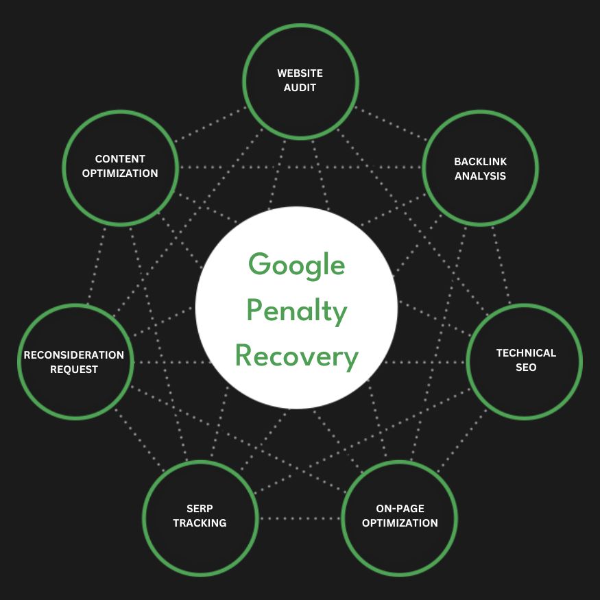 Full Service Google Penalty Recovery Agency Services Company Firm Diagram