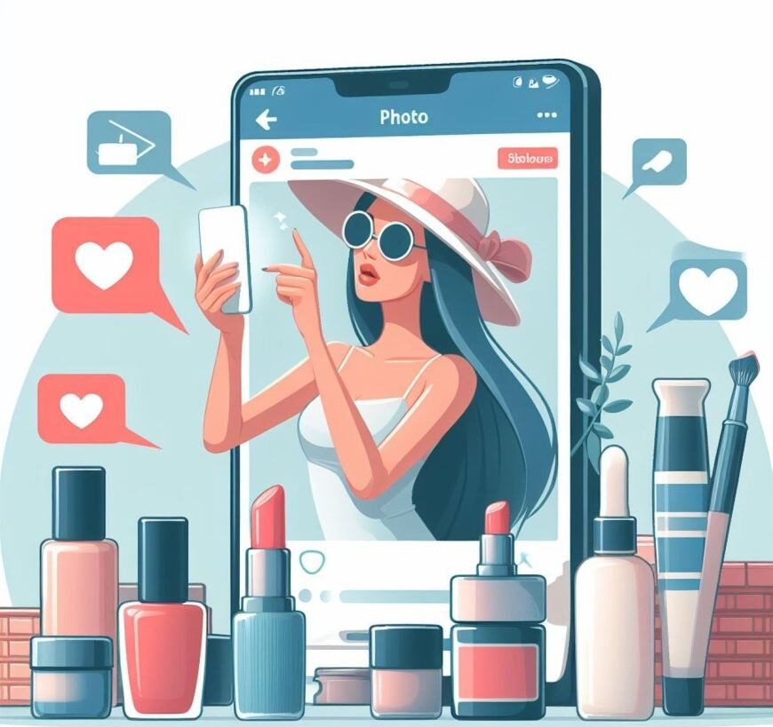 Leverage Influencer Marketing Woman Mobile Phone Makeup Beauty