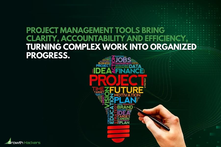 Project management tools bring clarity accountability and efficiency turning complex work into organized progress