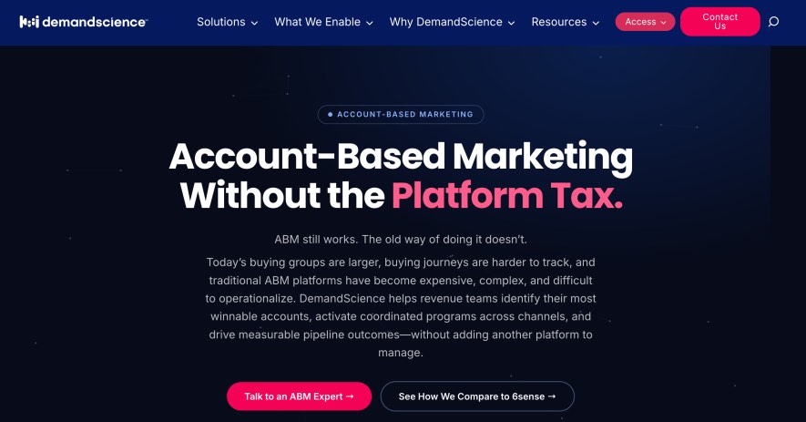 DemandScience Top Account-Based Marketing Platform Agency Services