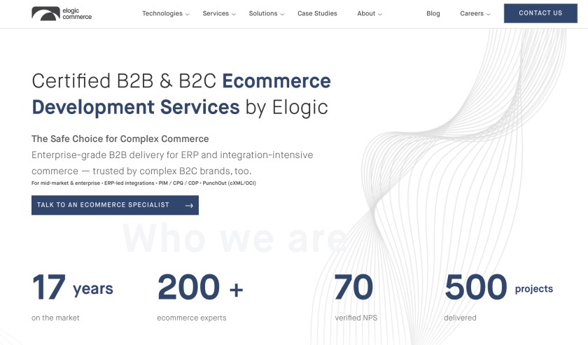 Elogic Commerce Best B2B eCommerce Agency