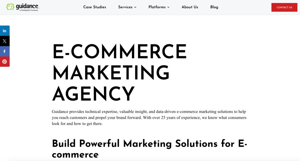 Guidance Top eCommerce Branding Agencies Best E-Commerce Marketing Agency