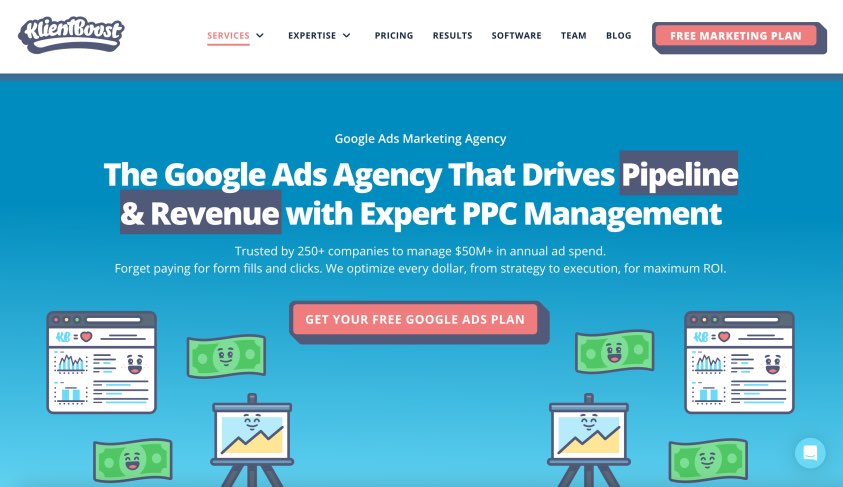 KlientBoost Top-Notch Google Ads Agency Drive Pipeline Revenue Expert PPC Management
