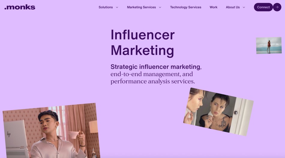 Monks Best Influencer Marketing Agency Collaboration Content Creation Services Agencies