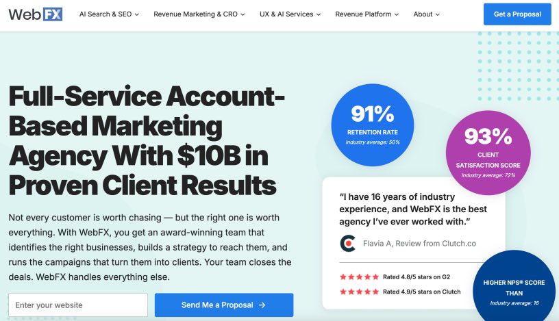 WebFX Full Service Account Based Marketing Agency ABM Award Winning