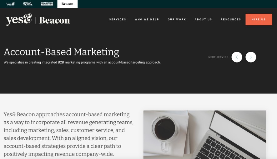 Yes& Beacon Best Account-Based Marketing Agency for B2B Companies