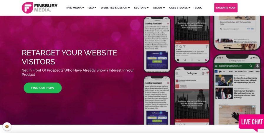 Finsbury Media Best Remarketing Agency Top Retargeting Agencies Services