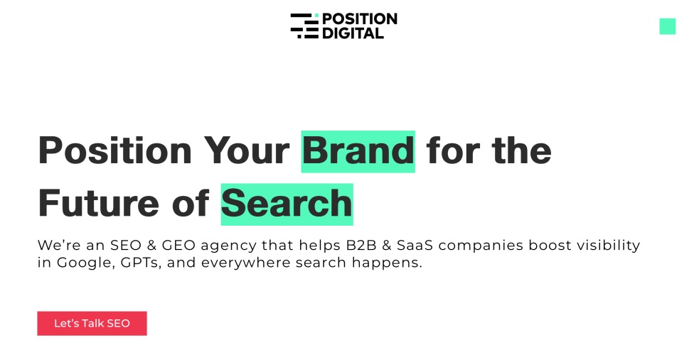 Position Digital Best SEO Agency for B2B SaaS Companies