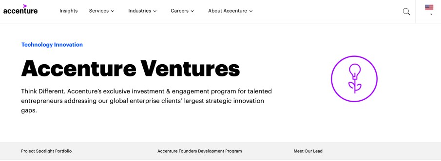 Accenture Ventures Startup Consulting Firms for Tech Startups