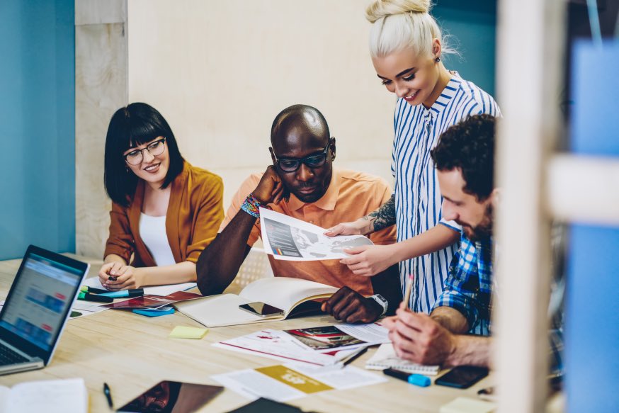 Content Collaboration Creative Design Team Work Office People