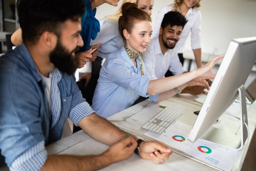 Marketing Automation Business People Computer Data Analytics