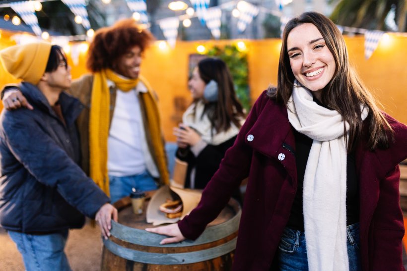 Young Trendy People Happy Attending Trade Shows