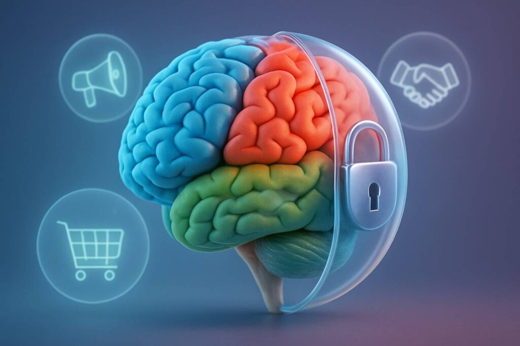 Brain exposed to different media