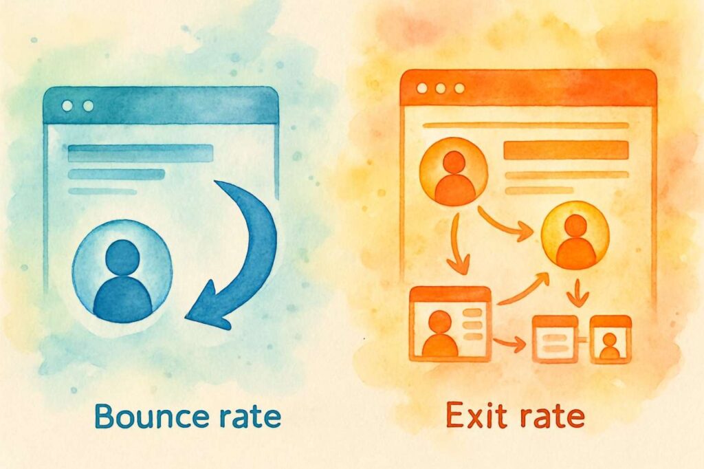 Key Differences Between Bounce Rate and Exit Rate