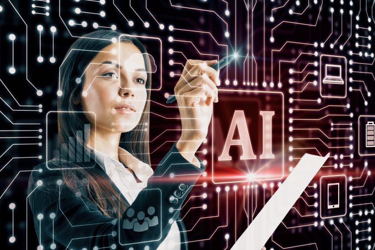 Ai Concept Woman Board Visual Digital Artificial Intelligence
