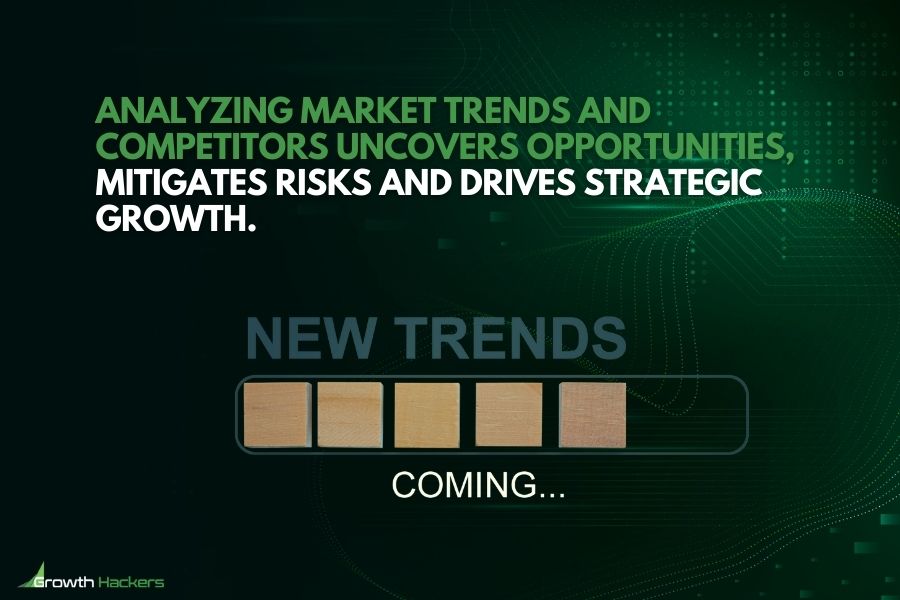 Analyzing market trends and competitors uncovers opportunities mitigates risks drives strategic growth