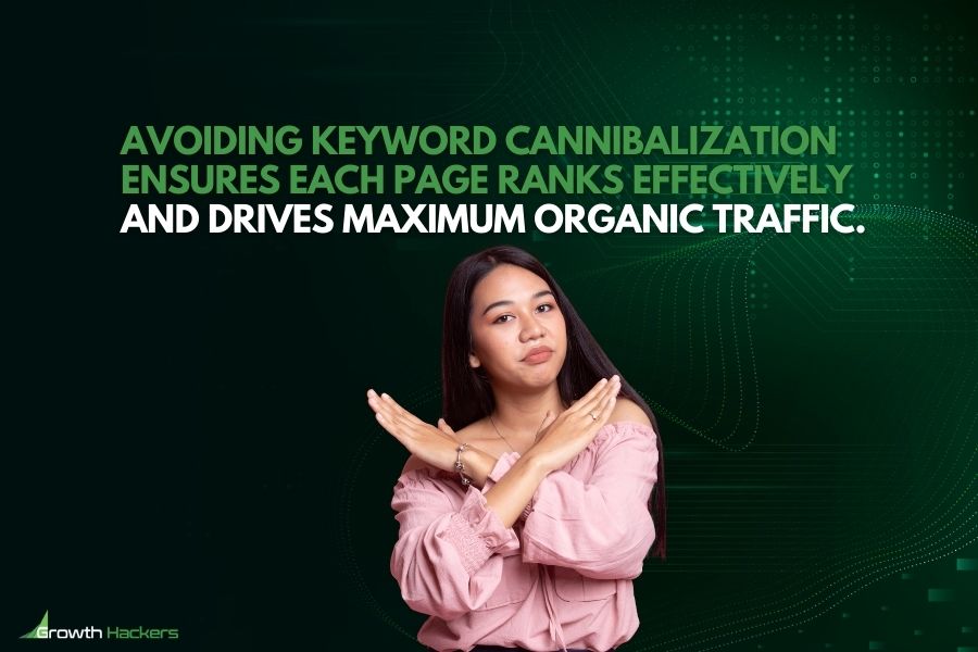 Avoiding keyword cannibalization ensures each page ranks effectively and drives maximum organic traffic