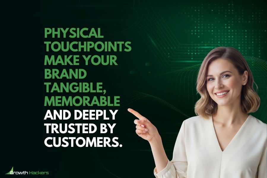 Physical touchpoints make your brand tangible memorable and deeply trusted by customers
