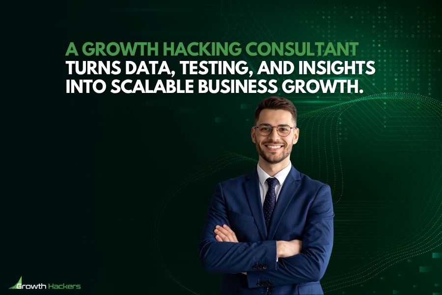A growth hacking consultant turns data, testing,and insights into scalable business growth