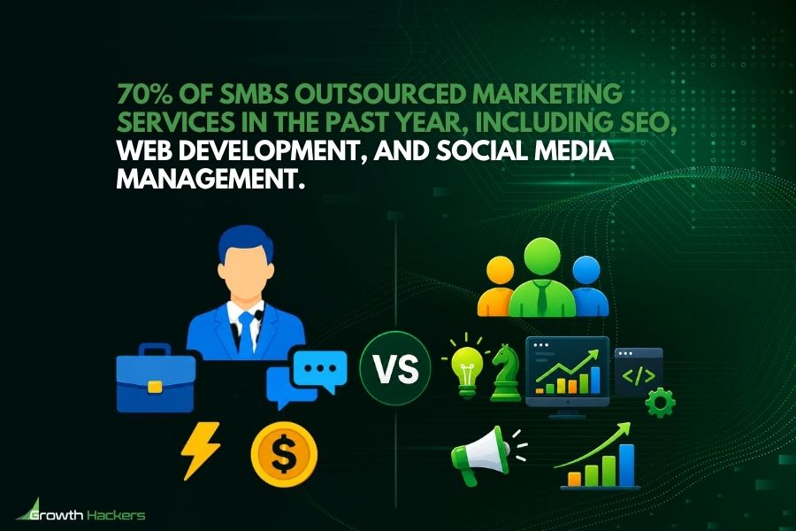 Growth Hacking Consultant vs Growth Hacking agency comparison graphic