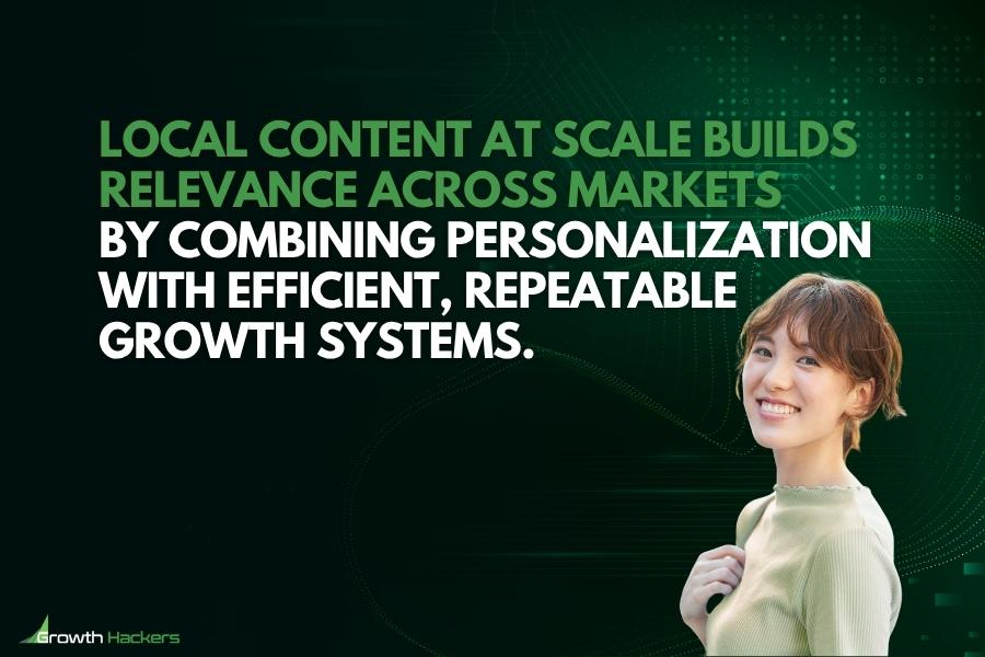Local content at scale builds relevance across markets by combining personalization with efficient repeatable growth systems