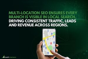 Multi-location SEO ensures every branch is visible in local search driving consistent traffic leads and revenue across regions
