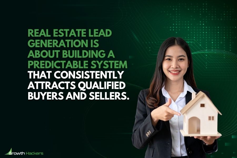 Real Estate Lead Generation is about building a predictable system that consistently attracts qualified buyers and sellers