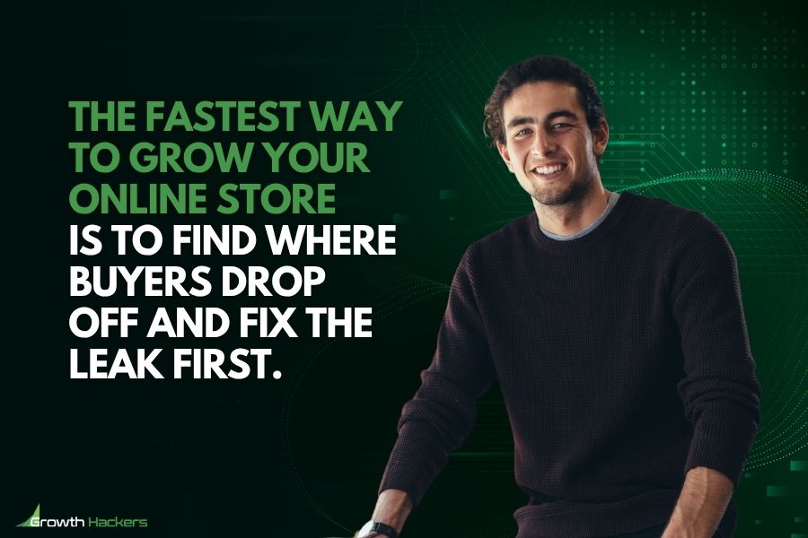 The fastest way to grow your online store is to find where buyers drop off and fix the leak first.