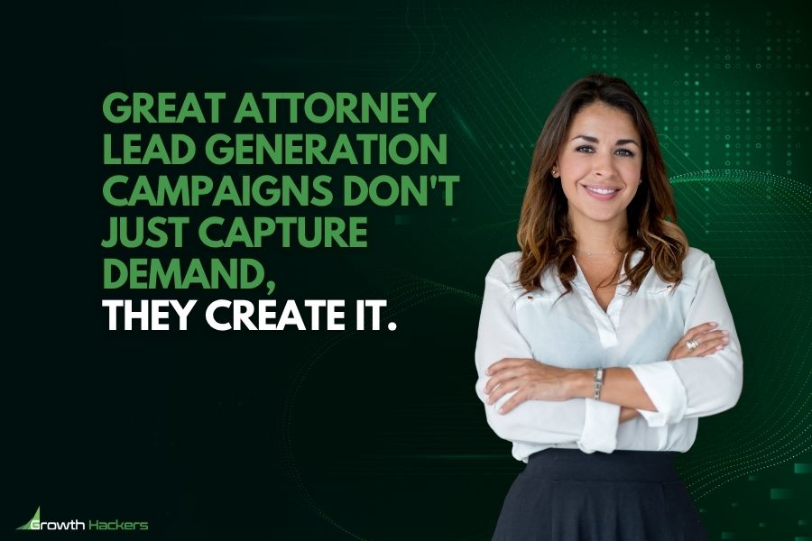 Great attorney lead generation campaigns don't just capture demand, they create it