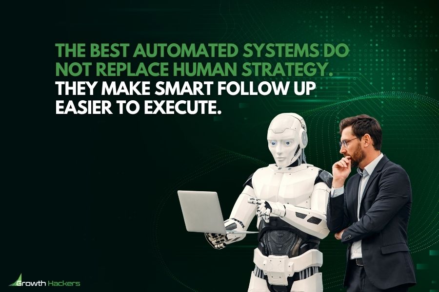 The best automated systems do not replace human strategy. They make smart follow up easier to execute