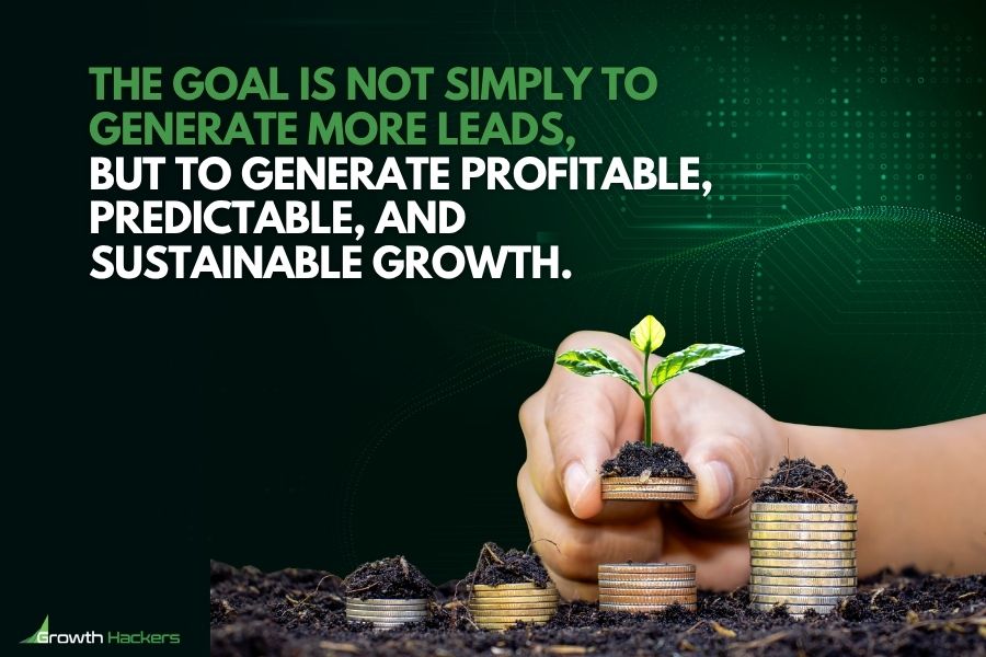 The goal is not simply to generate more leads, but to generate profitable, predictable, and sustainable growth