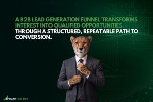 A B2B lead generation funnel transforms interest into qualified opportunities through a structured repeatable path to conversion