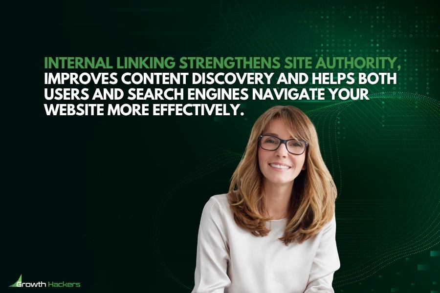 Internal linking strengthens site authority improves content discovery and helps both users and search engines navigate your website more effectively