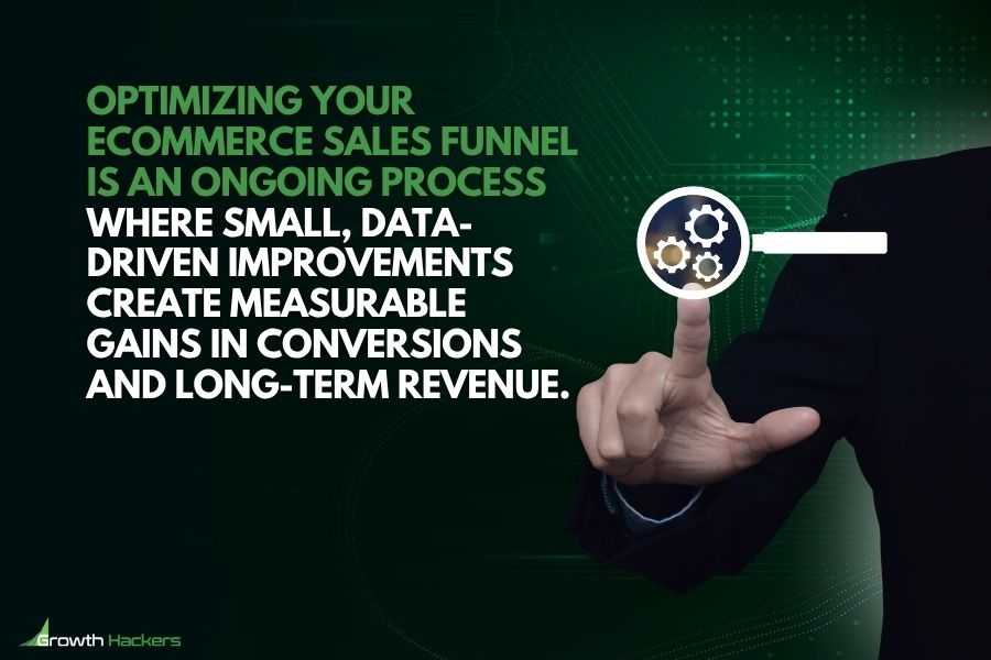 Optimizing your ecommerce sales funnel is an ongoing process where small, data-driven improvements create measurable gains in conversions and long-term revenue