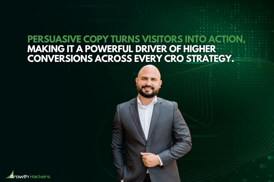 Persuasive copy turns visitors into action making it a powerful driver of higher conversions across every CRO strategy