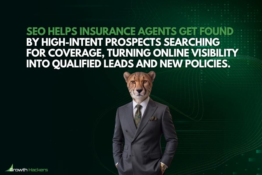 SEO helps insurance agents get found by high-intent prospects searching for coverage turning online visibility into qualified leads and new policies