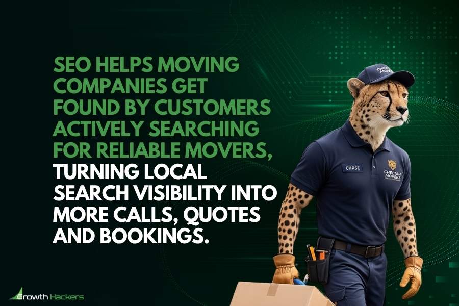 SEO helps moving companies get found by customers actively searching for reliable movers turning local search visibility into more calls quotes and bookings