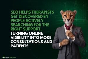 SEO helps therapists get discovered by people actively searching for the right support turning online visibility into more consultations and patients