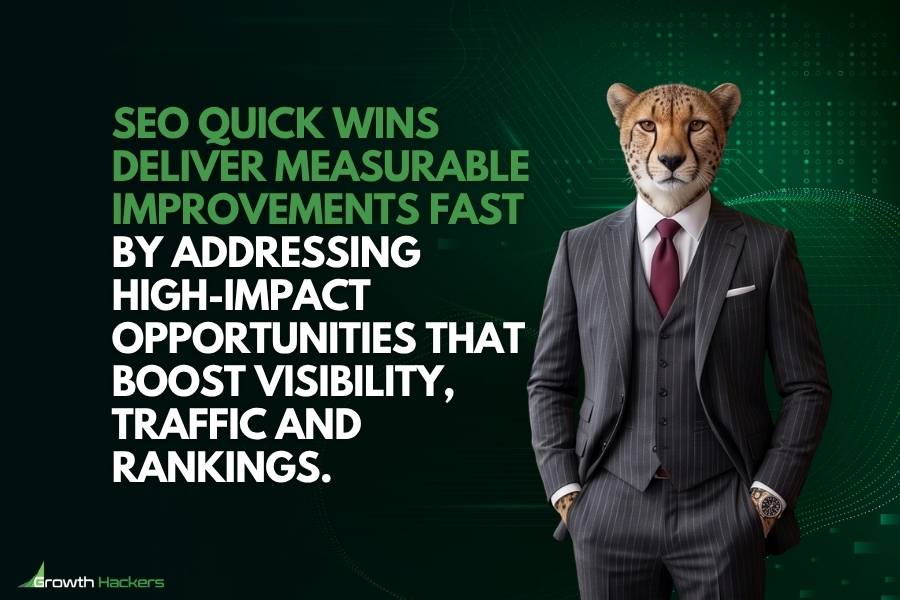 SEO quick wins deliver measurable improvements fast by addressing high-impact opportunities that boost visibility traffic and rankings