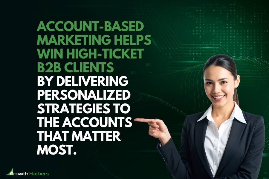Account-based marketing helps win high-ticket B2B clients by delivering personalized strategies to the accounts that matter most