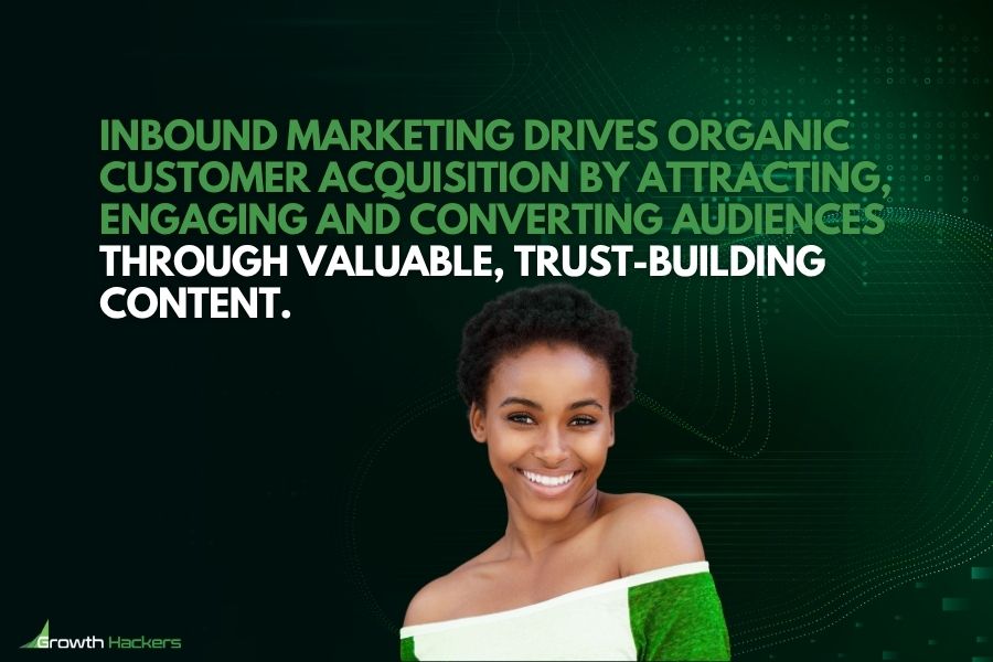 Inbound marketing drives organic customer acquisition by attracting engaging and converting audiences through valuable trust-building content