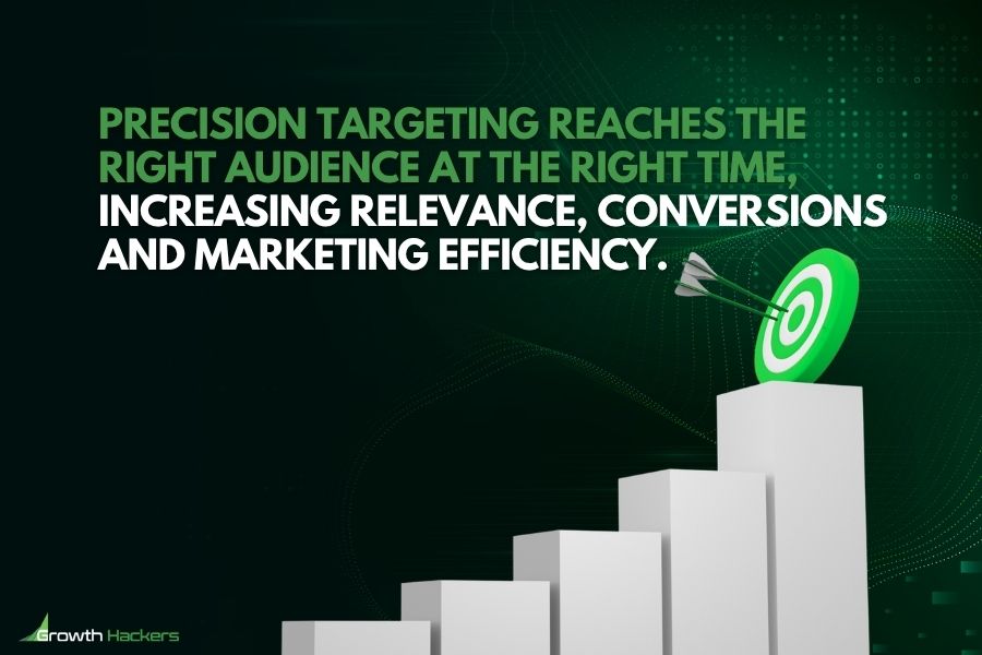 Precision targeting reaches the right audience at the right time increasing relevance conversions and marketing efficiency