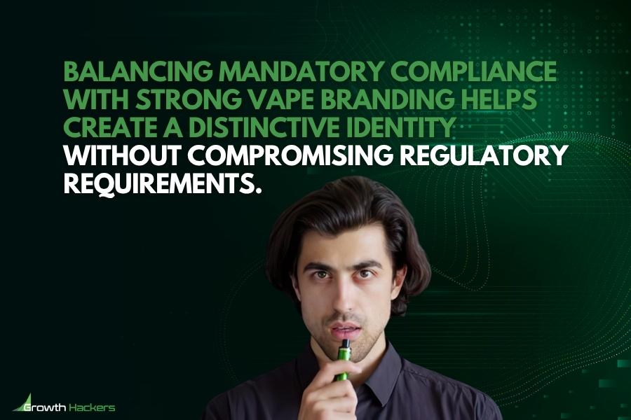 Balancing mandatory compliance with strong vape branding helps create a distinctive identity without compromising regulatory requirements
